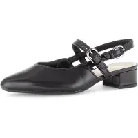 Gabor Damen Sling-Pumps aus echtem Leder mit spitzer Vorderkuppe und gepolsterter Lederdecksohle