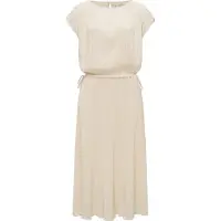Ragwear Plisseekleid "Plisseekleid Galit YOUMODO", Damen, Gr. XS, N-Gr, weiß (ecru), Obermaterial: 65% Polyester PES. 35% Viskose CV., Kleider Plisseekleid