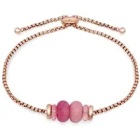 Tamaris Armband "Natural Stones", roségoldfarben, natur, rosa, pink, natur, rosa, pink, Armbänder, Damen, 21cm, Edelstahl, Armband, mit verschiedenen Steinen