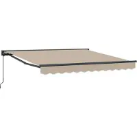 Syfax Manuelle Markise 3 x 2,5 m Beige 100% Polyester