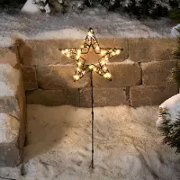 Esotec Solar Gartenstecker Weihnachtsstern, 3 Höhen, 60 LEDs warmweiß 103405