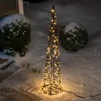 Esotec Solar Weihnachtspyramide Weihnachtsdeko Metallgestell Lichterkette 103409