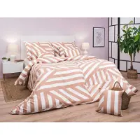 Dadka Leinen Baumwolle Zebra hellbraun 140x200, 70x90 cm