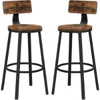 StarTech.com Barhocker 2er-Set - Barstuhl - Sitzhöhe 73 cm - Metallgestell - Einfache Montage - Industrielles Design - Schwarz