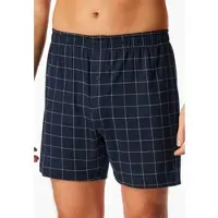 Schiesser Boxershorts "Fine Interlock", Herren, Gr. 7, blau (804, blau), Interlock, Obermaterial: 100% Baumwolle, Unterhosen Boxershorts, elastischer Bund, kariert, Baumwolle, weich