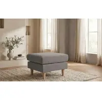 Otto Home Polsterhocker "Arellano, Breite 63 cm", grau (cappuccino), B:63cm H:47cm T:63cm, 100% Polyester, Hocker, Polsterhocker, klassisches Design, mit Massivholzfüßen, Webstoff fein, Chenille