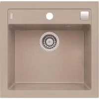 Alveus Formic 20 A55 Einbauspüle, 520 x 510 mm, Tiefe 200 mm, Verbundwerkstoff, Beige meliert