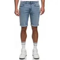 Indicode Shorts "INKaden", Damen, Gr. S, N-Gr, blau wash, Denim/Jeans, Obermaterial: 98% Baumwolle, 2% Elasthan, unifarben, regular fit knielang, Hosen Shorts