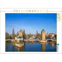 CALVENDO Puzzle, "Überdachte Brücken", Straßburg | 1000 Teile, fertige Größe: 64 x 48 cm | Fotopuzzle für entspannte Stunden