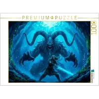 CALVENDO Puzzle Beowulf taucht hinab zum Kampf im See | 1000 Teile Lege-Größe 64 × 48 cm Foto-Puzzle für glückliche Stunden