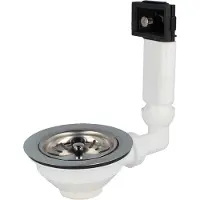 Tecuro Spülen-Siebkorbventil Ø 114 mm (3 1/2 Zoll) mit Überlauf 38x64 mm