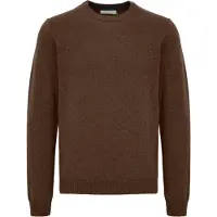 Casual Friday Strickfleece-Pullover "Strickpullover CFKarl", Herren, Gr. 3XL, braun (demitasse melange), Obermaterial: 80% Wolle WO. 20% Polyamid PA., Pullover Strickfleece-Pullover