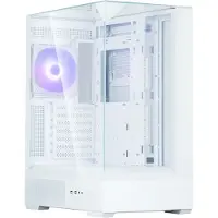 Zalman P40 Prism White, Midi Tower, PC, Weiß, ATX, micro ATX, Mini-ITX, Kunststoff, Stahl, Gehärtetes Glas, Multi