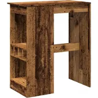 vidaXL Bartisch mit Regal Altholz-Optik 90x47,5x103,5 cm Holzwerkstoff