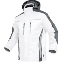 Leibwächter Winter-Softshelljacke Flex-Line Gr. 4XL weiß/grau