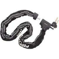 Fischer Kettenschloss FAHRRAD "PROTEC PLUS+ CK100", schwarz, SicherheitsschlösserB:13cm L:100cm Ø:8,3mm, Stahl, Kettenschloss, B:13cm L:100cm Ø:8,3mm