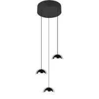 TRIO LED-Hängeleuchte Senta, chromfarben, Ø 25 cm, 4.000 K 3-flg.