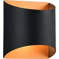 Reality Wandlampe Samdel, schwarz-gold, Höhe 12 cm Metall G9 up/down