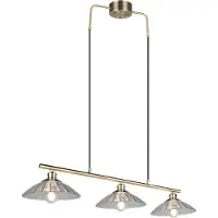 Reality Klassische Pendellampe Eluna 3-Licht alte Messing