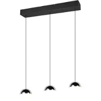 Reality Leuchten Pendelleuchte LED SANTA BHT 62x150x10 cm silber