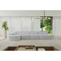 ALTDECOR Ecksofa in L-Form MARI-L3-v1 - 413x171x83 cm Grau - Corner Sofa Bett Eckcouch Couch Wohnlandschaft Cauchsofa