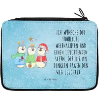 Mr. & Mrs. Panda Federmäppchen Winterzeit Heilige drei Könige - Eisblau - Geschenk, Federmappe, Schlampermäppchen, Etui, Weihnachtszeit, Mäppchen, Bleistiftetui, Winter