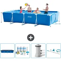 Intex Rechteckiger Frame Pool - 450x220x84 cm - 5-teilig SCB7