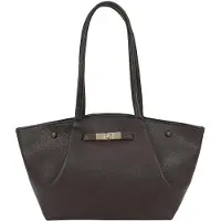 Gallantry Paris Gallantry, Damen Shopper genarbt mit Drehverschluss und langen Henkeln, Braun
