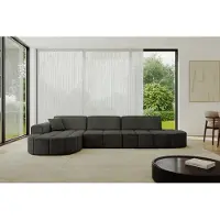 ALTDECOR Ecksofa in L-Form Livo-L2 - 337x173x79,5 Schwarz - Corner Sofa Bett Eckcouch Couch Wohnlandschaft Cauchsofa