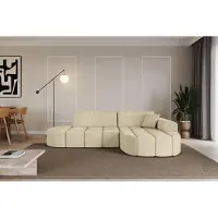 ALTDECOR Ecksofa in L-Form Livo-L1 - 252x173x79,5 cm Beige - Corner Sofa Bett Eckcouch Couch Wohnlandschaft Cauchsofa