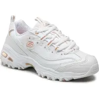SKECHERS für Damen. 11931 D'Lites Fresh Start Schuhe weiß (38), Leder, Schnürsenkel, Lässig