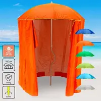 ProduceShop GF200TUVAR, Strandschirm, Rund, Orange, Weiß, Stahl, Stahl, Einfarbig