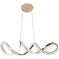 Toolight Hängelampe Rea G154-Cp, Golden, höhenverstellbar, 93x30x23 mm, 5000 Lumen, 4000 Kelvin
