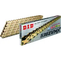 Did 50(530)Zvmx2G&G-120 Gold/Gold Kette (120 Glieder) X-Ring (Offen + Crimp) (50Zvmx2Gg-120)