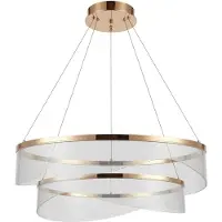 Toolight Hängelampe Rea G146-2Cp Gold, Transparent
