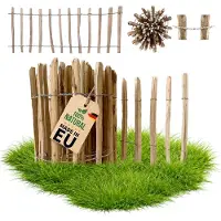 Pemicont Floranica Staketenzaun Haselnuss 1 m x 70 cm Rollzaun Gartenzaun Lattenabstand 8-10 cm - handgespalten, unbehandelt