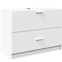vidaXL Waschbeckenunterschrank Weiß 78x37x59 cm Holzwerkstoff