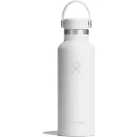 Hydroflask - Standard Mouth with Standard Flex Cap - Isolierflasche Gr 532 ml weiß/grau