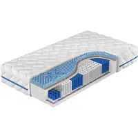 Mirjan 24 Beidseitige Matratze Blue Line Hard 20 cm, Schlafzimmer Taschenfederkernmatratze, Massageschaumstoff (Liegefläche: 160x200 cm)