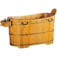 Xl Moebel Gmbh Freistehende Wellnesswanne Holzbadewanne Badewanne Entspannungsbad 120x62 cm