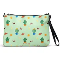 Mr. & Mrs. Panda Damentasche Kaktus Sonne - Grün - Geschenk, Clutch, Handtasche Damen, Umhängetasche, glücklich, Sonnenschein, Trennung, Liebeskummer, Kakteen