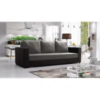Mirjan 24 Sofa Mojito, Couch mit Bettkasten und Schlaffunktion, Couchgarnitur, Couch vom Hersteller (Mikrofaza 0015 + Mikrofaza 0027)