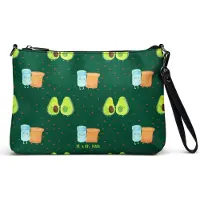 Mr. & Mrs. Panda Damenhandtasche Avocado Pärchen - Grün - Geschenk, Handtasche Damen, Umhängetasche, Familie, Avocados, Liebe, Hochzeit, Tasche
