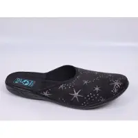 Adanex Damen Hausschuhe SARA 29268 schwarz mit Sternen und geschlossener Spitze