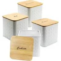 Brunbeste Set mit 4 Behältern für Kaffee, Tee, Zucker und Salz BB-4262 (PL-Untertitel)