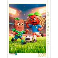 CALVENDO Puzzle 3D Fussballmotiv Suedafrika gegen Italien Duell | 1000 Teile Lege-Größe 64 × 48 cm Foto-Puzzle für glückliche Stunden
