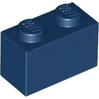 LEGO Stein 1x2 (3004), Dunkelblau (Dark Blue), 100x