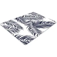 Decormat Stuhlunterlage Bürostuhlunterlage 120 cm x 90 cm Bodenmatte Bürostuhlunterlage - Tropische Palme