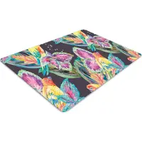 Decormat Stuhlunterlage Bürostuhlunterlage 120 cm x 90 cm Bodenmatte Bürostuhlunterlage - Bunte Papageien