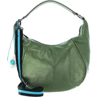 Gabs Leder Schultertasche Umhängetasche Penelope TG Splendente Black Bag Oliva tannengrün